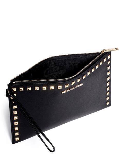 small black evening michael kors clutch|Michael Kors black handbags.